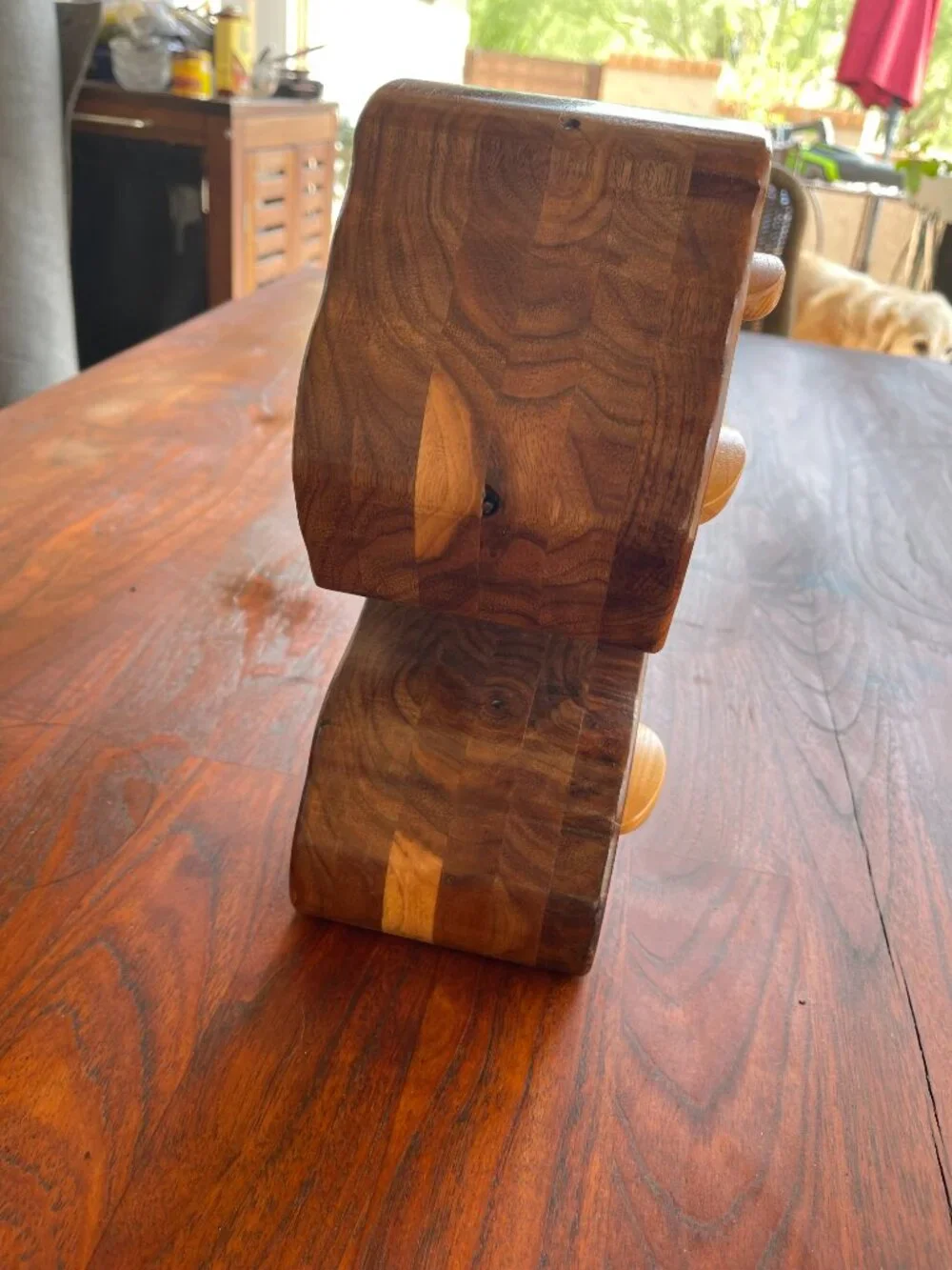 Handcrafted USA 1980's David Behl Bandsaw 3 Wooden Drawers Jewelry Box